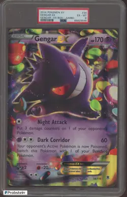 2014 Pokemon XY Gengar Ex Box Jumbo Card #34 Gengar Ex PSA 6 EX-MT - Image 1