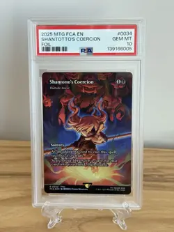 2025 MTG FINAL FANTASY THROUGH THE AGES FOIL #0034 SHANTOTTO'S COERCION ~ PSA 10 - Image 1