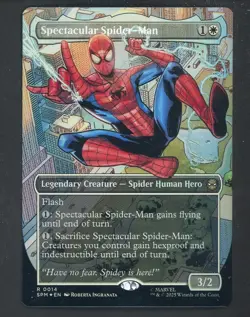 Prerelease FOIL SPECTACULAR SPIDER-MAN R 0014 MtG Rare PROMO FULL ART Foil - Image 1