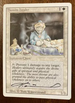 MTG ~ SAMITE HEALER ~ 3rd Edition/Revised ~ Signed/Autographed - Tom Wanerstrand - Image 1