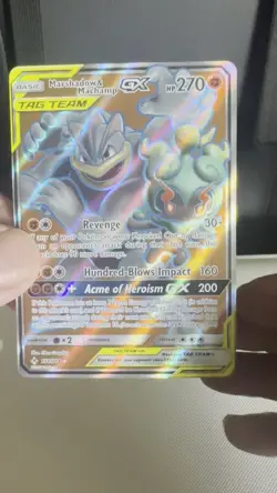 Pokemon Marshadow & Machamp GX Full Art Tag Team Unbroken Bonds 198/214 - Image 2