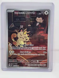 Team Rocket's Meowth 203/182 - SV10: Destined Rivals - Pokemon TCG - Image 1
