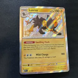 Pokemon TCG Luxray 137/091 Paldean Fates Baby Shiny Holo Rare NM - Image 1