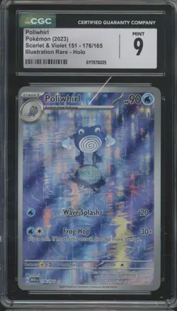 2023 Pokemon Scarlet & Violet 151 Illustration Rare Holo Poliwhirl Mint CGC 9 - Image 1