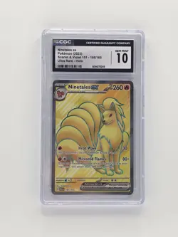 Pokemon Ninetales ex 2023 Scarlet & Violet 151 186/165 Ultra Rare Holo CGC 10 - Image 1