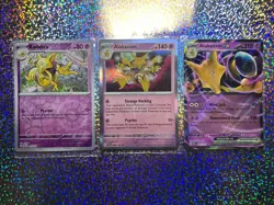 Pokemon TCG: 151 Set 065/165 Alakazam ex; Reverse Holo 081/167 Kadabra - Image 1
