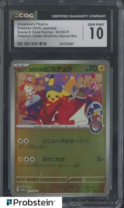 Pokemon Hiroshima Special Promo Pikachu 261/SV-P Japanese Scarlert Violet CGC 10 - Image 1