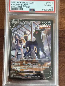 2022 Pokemon SWSH FA/UMBREON v Brilliant Stars PSA 10 Tg22 🔥🔥 - Image 1