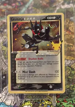 Pokemon TCG Greninja Gold Star SWSH144 Celebrations Black Star Perfect Swirl💫 - Image 1