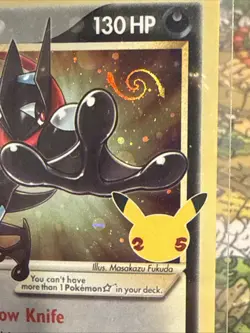 Pokemon TCG Greninja Gold Star SWSH144 Celebrations Black Star Perfect Swirl💫 - Image 3
