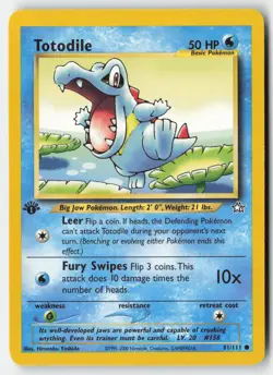 Pokemon - Totodile (81) #081/111 - Neo Genesis 1st Edition - Image 1