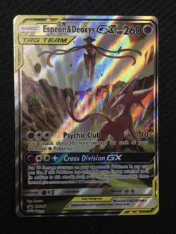Pokemon TCG SM Promos #SM240 Espeon & Deoxys GX LP+ - Image 1
