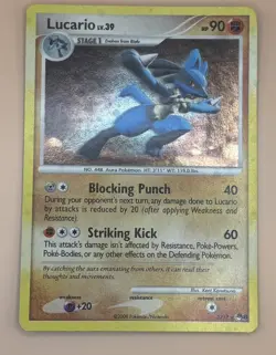 2008 Pokemon Pop Series 8 LUCARIO #2/17 Holo Rare LP - Image 1