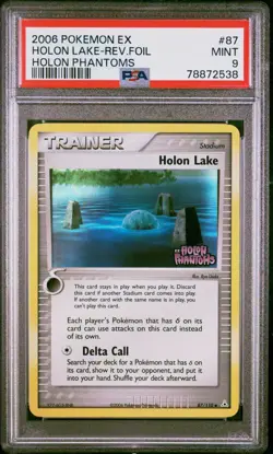 2006 Pokemon EX Holon Phantoms 87 Holon Lake PSA 9 - Image 1