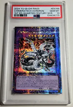 2024 YU-GI-OH! RA03-QUARTER CENTURY BONANZA #EN166 CHIMERATECH OVERDRAGON PSA 9 - Image 4