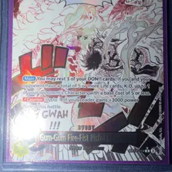 One Piece CCG Gum-Gum Fire-Fist Pistol Red Hawk OP11-114 Event R Holo AA - Image 3