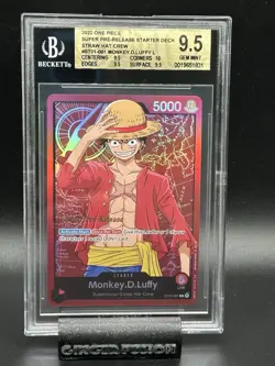 2022 One Piece Super Pre-Release Starter Deck Monkey.D.Luffy L BGS 9.5 - Image 1
