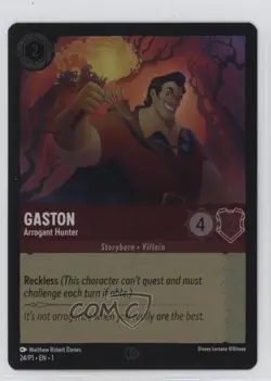 2022-Current Disney Lorcana - Promos Foil Gaston Arrogant Hunter #24 - Image 1