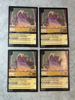 4x Playset | Disney Lorcana | Hades - King of Olympus | ALL FOILS | 5/204 - Image 1