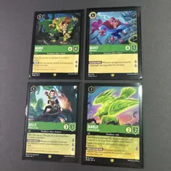 Disney Lorcana Lot of 4 NM Legendary Emerald Diablo Devoted Herald 70/204 Belle - Image 1