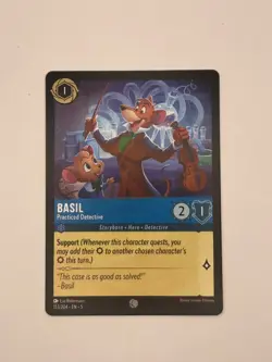 Disney Lorcana Shimmering Skies Basil Practiced Detective 153/204 Non-Foil - Image 1