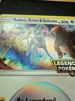 Raikou, Enter And Suicune Pokemon Jumbo Promo Card Legendary Pokemon Stamp 2018 - Image 2