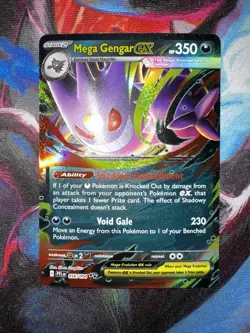Mega Gengar EX 056/094 Pokemon TCG Phantasmal Flames Double Rare Foil Card NM - Image 1