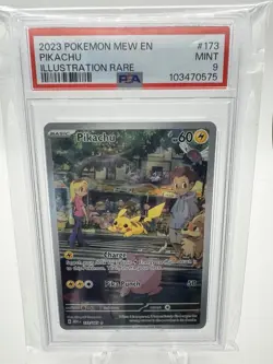 Pokemon Pikachu TCG Scarlet & Violet Card 173/165 PSA 9 - Image 1