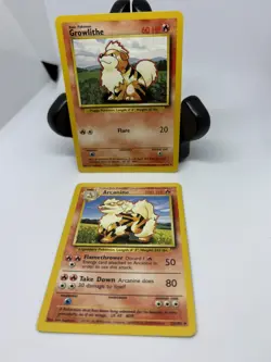 Pokemon Cards Arcanine 23/102 Base Set AND Growlithe 28/102 Base Set Pokemon TCG - Image 5