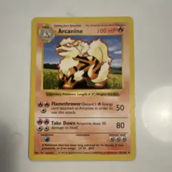Pokemon TCG Arcanine Base Set Shadowless 023/102 100 HP Uncommon English Card - Image 1