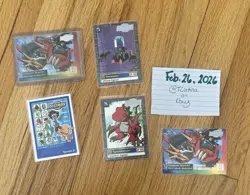 Digimon 2000 CCG Series 2 Upper Deck 5 Card Lot + Holo 1 - Image 1