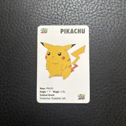 1998 POKEMON PIKACHU CARD KFC MINI NINTENDO #2 - Image 1