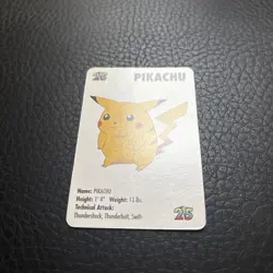 1998 POKEMON PIKACHU CARD KFC MINI NINTENDO #2 - Image 2