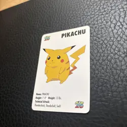 1998 POKEMON PIKACHU CARD KFC MINI NINTENDO #2 - Image 3