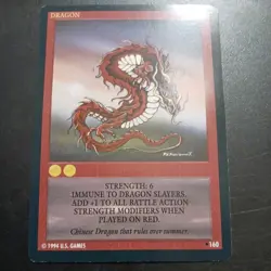 Wyvern Red Dragon 160 CCG Limited Rare Card - Image 1