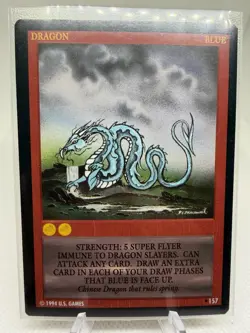 Blue #157 - Wyvern CCG Dragon Trading Card (1994 US Games TCG) Limited Rare - Image 3