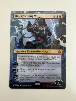 Ral Crackling Wit Borderless MTG Magic the Gathering Card NM Near Mint BLB - Image 1