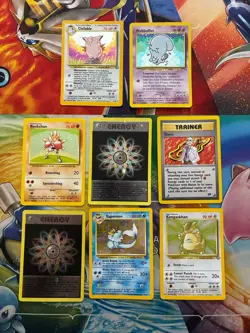 Vintage Pokemon Card Lot WOTC Holo Fire Blaine Vaporeon - Image 1