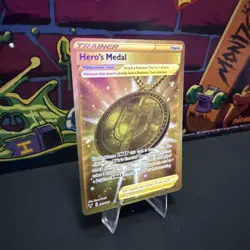 Pokemon Hero's Medal 201/185 Swsh04: Vivid Voltage Secret Rare Holo English Card - Image 2