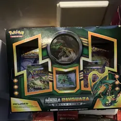 Pokemon Mega Rayquaza Collection Box English Promo Card & Figure - Image 1