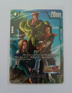 DBS Dragon Ball Fusion World FB05-077 Android 17 Dokkan Battle ALT ART Card - Image 1