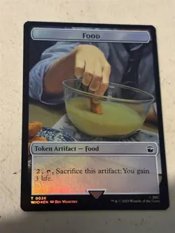 mtg foil token Soldier // Food, 0008/0026, Doctor Who, unplayed - Image 1
