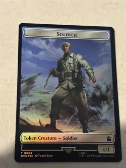 mtg foil token Soldier // Food, 0008/0026, Doctor Who, unplayed - Image 2