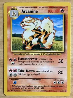 Pokemon - ARCANINE - 23/102 - Base Set - Image 1
