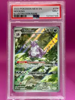 2023 POKEMON MEW EN-151 ILLUSTRATION RARE #174 NIDOKING PSA 9 - Image 2