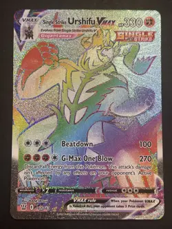 Single Strike Urshifu Vmax 167/163 Battle Styles Rainbow Hyper Rare Pokemon - Image 1