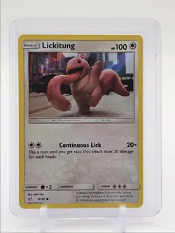 LICKITUNG 2019 POKEMON SUN & MOON DETECTIVE PIKACHU REVERSE HOLO 16/18 Q6650 - Image 1
