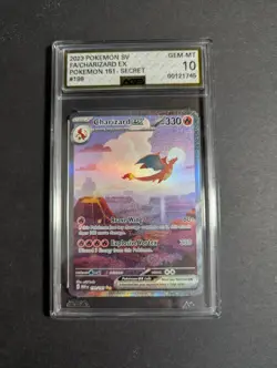 2023 Pokemon Mew En-151 #199 Charizard Ex Special Illustration Rare AGS 10 - Image 1