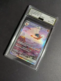 2023 Pokemon Mew En-151 #199 Charizard Ex Special Illustration Rare AGS 10 - Image 3