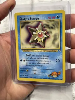 Pokemon Misty's Staryu 90/132 Gym Heroes Set, Common Condition Pokemon TCG NM/MT - Image 2
